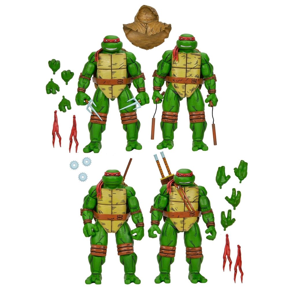 Leonardo, Raphael, Michelangelo & Donatello 4-Pack - 7" Action Figurine - Teenage Mutant Ninja Turtles: Mirage Comics - NECA Collectibles
