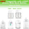 (12-PCs) Travel Bottle Caps Compatible with Avent Bottles, Bottle Lids Replacement White view 2