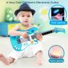 Kids Toddler Baby Childrens Electric Toy Guitar with Strap Ideal for 3 4 5 7 8 Year Old Boys Girls Gifts(Blue) view 3