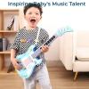 Kids Toddler Baby Childrens Electric Toy Guitar with Strap Ideal for 3 4 5 7 8 Year Old Boys Girls Gifts(Blue) view 4
