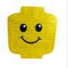 APINATA4U Brick Head Shaped Pinata, Yellow Color Block Face Party Decorations, Emoji Theme Birthday Gift for Kids, Fun Emoticon for Boys, Construction & Building Block Parties Supplies