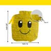 APINATA4U Brick Head Shaped Pinata, Yellow Color Block Face Party Decorations, Emoji Theme Birthday Gift for Kids, Fun Emoticon for Boys, Construction & Building Block Parties Supplies view 3