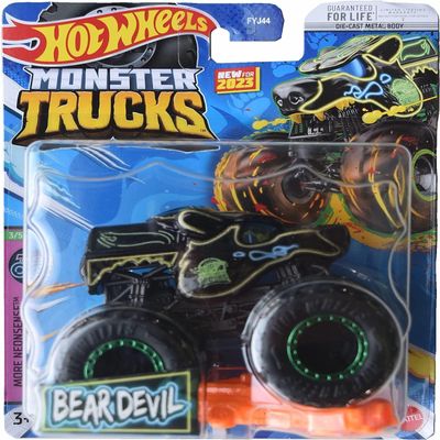 Hot Wheels Monster Trucks Bear Devil, Connect and Crash More Neonsense 3/5