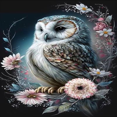 1000 Pieces of Wooden Jigsaw Puzzle for Adults Educational Game Challenge Toy for Adults Kids Owl and Flower