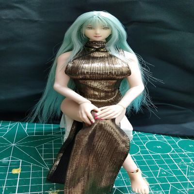 1/6 Scale Female Clothes,Female Dress Long Skirt Cheongsam Clothes for 12inch PH TBL JO Action Figure Body (F)