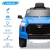 12V Ride on Car for Kids, Licensed Toyota Ride on Truck, Battery Powered Electric Car with Music, LED Lights, Suspension System, Double Doors, Safety Belt, Ride On Toys for Kids view 3
