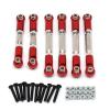 BrewJa Metal Adjustable Tie Rods Turnbuckles Toe Links Linkage Set for 1/10 Arrma Senton Granite 4X4 MEGA 550 Upgrade Parts (Color : Red) view 1