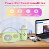 PRUNUS C20 Mini Karaoke Machine,Valentines Day Gifts for Her Him Kids Mens,Portable Bluetooth Speaker with 2 Wireless Microphone for Boys Girls 3-12+ Years Old Birthday Party Green view 3