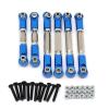 BrewJa Metal Adjustable Tie Rods Turnbuckles Toe Links Linkage Set for 1/10 Arrma Senton Granite 4X4 MEGA 550 Upgrade Parts (Color : Blue) view 1