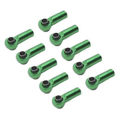 BrewJa 10Pcs Metal M2.5 Link Rod Tie Rod End Ball Joint for Wltoys A959 12428 144001 WPL C14 C24 MN D90 MN99S RC Car Upgrades Parts (Color : Green)