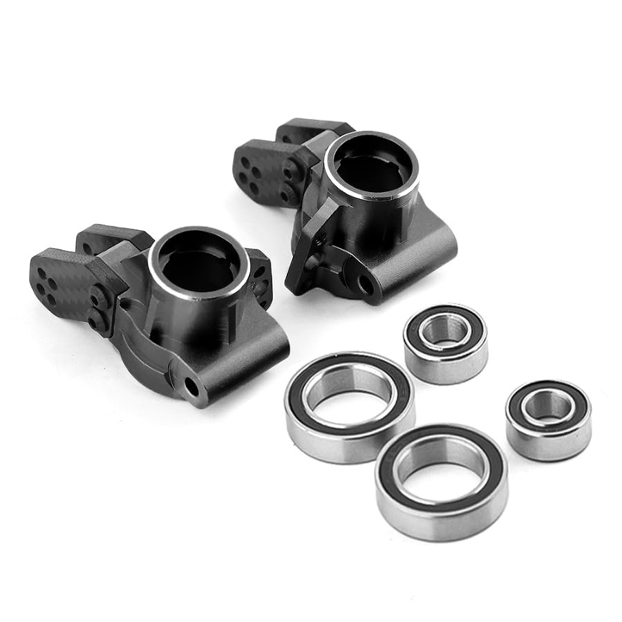 BrewJa Metal Front Steering Knuckle and Rear Hub Carrier for 1/8 Arrma KRATON Outcast Notorious BLX 6S RC Car Upgrade Parts Accessories (Color : Rear Black)