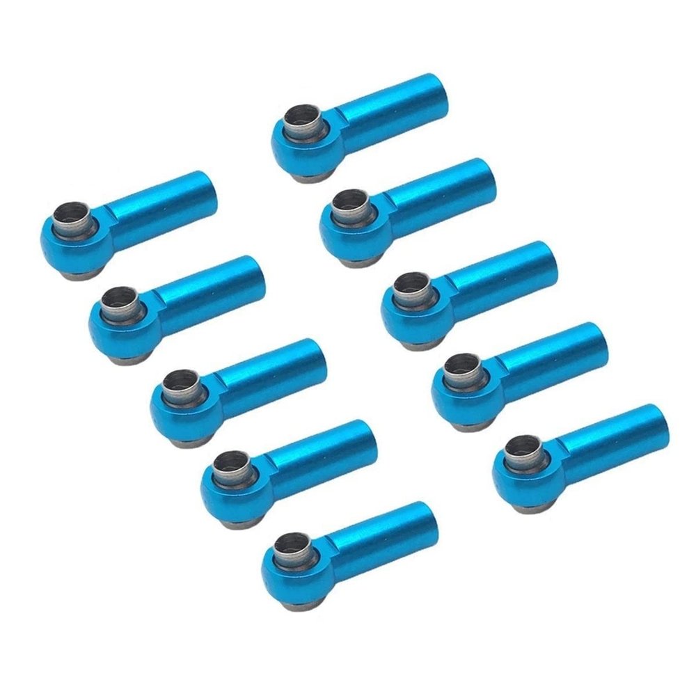 BrewJa 10Pcs Metal M2.5 Link Rod Tie Rod End Ball Joint for Wltoys A959 12428 144001 WPL C14 C24 MN D90 MN99S RC Car Upgrades Parts (Color : Blue)