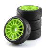 BrewJa 4pcs 103mm 1/8 RC Off-Road Buggy Rally Car Tires Wheel 17mm Hex for ARRMA Traxxas Redcat Team Losi Kyosho VRX HPI WR8 HSP Hobao (Color : Green) view 1