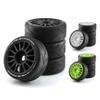 BrewJa 4pcs 103mm 1/8 RC Off-Road Buggy Rally Car Tires Wheel 17mm Hex for ARRMA Traxxas Redcat Team Losi Kyosho VRX HPI WR8 HSP Hobao (Color : Green) view 2