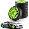 BrewJa 4pcs 103mm 1/8 RC Off-Road Buggy Rally Car Tires Wheel 17mm Hex for ARRMA Traxxas Redcat Team Losi Kyosho VRX HPI WR8 HSP Hobao (Color : Green) view 4