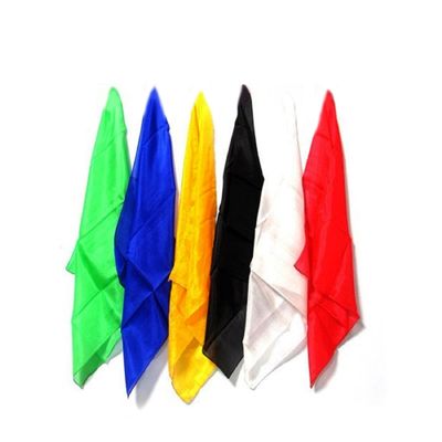 AIMOFAMAG 6pcs Magic Silk Handkerchief Magician Scarves Magic Trick Colorful Silk Scarf Stage Magic Magician Accessory (45x45cm)