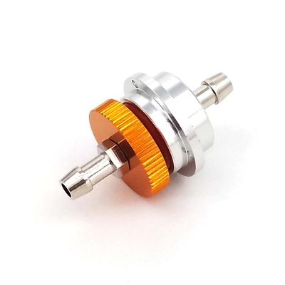 CNC Aluminum Fuel Nipple Fuel Fill Nozzle Nipple Tank Accessory for Gasoline/Nitro RC Model Airplane Boat (Yellow)