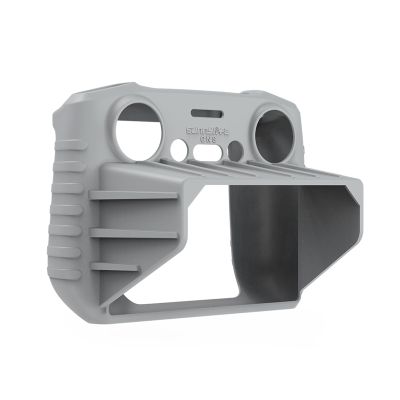 CAPART Silicone Protective Cover with Sun Hood for [DJI RC 2] Controller, Suitable DJI Air 3/Mini 4 Pro Drone, Scratch-Proof Dust-Proof Wear-Proof Non-Slip (with Sunhood - Grey)