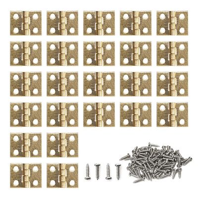Odoria 1/12 Miniature Door Hinges 24Pcs and Screws 96Pcs Dollhouse Decoration Accessories