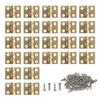 Odoria 1/12 Miniature Door Hinges 24Pcs and Screws 96Pcs Dollhouse Decoration Accessories view 1