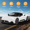 MIEBELY Maserati Remote Control Car, Openable Door 1:12 Scale Rc Toy Car 7.4V 900mAh Licensed 12Km/h Fast Rc Cars with Led Light 2.4Ghz Model Car for Adults Boys Girls Birthday Ideas Gift (White) view 2