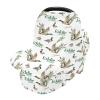 Personalized Baby Car Seat Cover for Boys Girls, Custom Nursing Covers for Breastfeeding with Name, Wild Ducks Infant Stroller Cover, Baby Carseat Canopy for Newborn, Multiuse Car Seat Canopies view 1