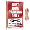 Funny Porch Decor Dirt Bike Parking Only Wooden Sign Rustic Wood Sign Outside Decor (Size : 20X30CM) view 1