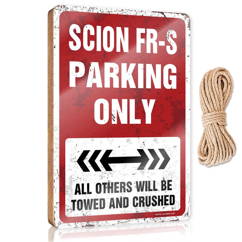Funny Desk Signs Scion Fr-S Parking Only Wooden Sign Fun Stuff Wood Welcome Sign (Size : 15X28CM)