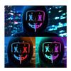 [3PACK] Halloween Scary Mask LED Mask LED Purge Mask---LED Light Up Mask EL Wire Light Up, for Festival Cosplay Halloween Costume Halloween Festival Party view 2