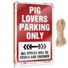Funny Porch Decor Pig Lovers Parking Only Wooden Sign Rustic Wood Sign Outside Decor (Size : 20X30CM) view 1