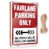 Funny Porch Decor Fairlane Parking Only Wooden Sign Rustic Wood Sign Outside Decor (Size : 20X30CM) view 1