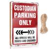 Farmhouse Signs Custodian Parking Only Wooden Sign Posters For Boys Room Fall Door Decor (Size : 15X28CM) view 1