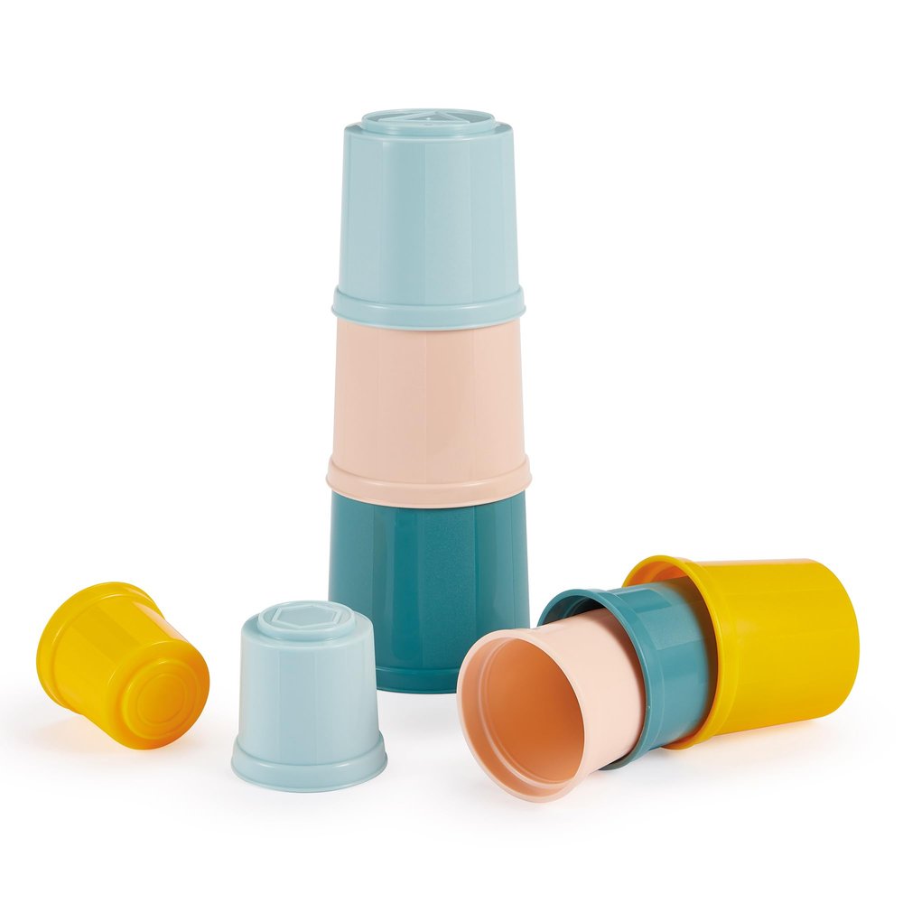 Ecoiffier - Tower of Stackable Cups, Pastel Colours, Fine Motor Skills for Boys Girls from 6 Months (7600007911)