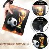 Trading Card Binder 400 Pockets, Soccer Card Binder Holder with 50 Removable Sleeves Fits 400 Sport Cards, Soccer Card Gifts Collector Album with Zipper Storage Display Case view 3