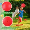 Hiboom 16 Pcs Sports Kickball Set Includes 10 Inches Playground Ball 5 Rubber Throw Down Bases Ball Pump 10 Foul Line Cones for Kids Adults Playground School Backyard Game Camps Picnic (Red) view 2