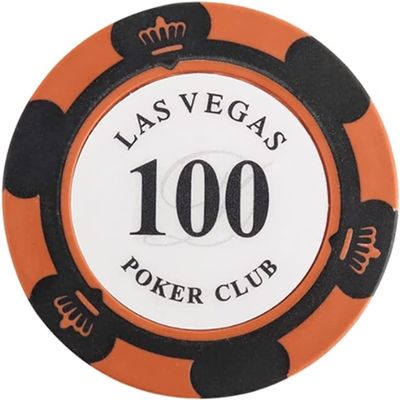 14g Clay Poker Chips, 50PCS Poker Chips Set Card Games, Casino Night, Mathematics Counting Learning, Large Bingo Markers, Casino Baccarat Crown Chips (Size : 50PCS $100)