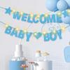 167Pcs DIY Glitter Customizable Banner Kit Custom Banner DIY Personalized Happy Birthday Letter Banners Decor for Christmas Baby Shower Birthday Party Decorations Supplies(Glitter Light Blue) view 2