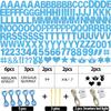 167Pcs DIY Glitter Customizable Banner Kit Custom Banner DIY Personalized Happy Birthday Letter Banners Decor for Christmas Baby Shower Birthday Party Decorations Supplies(Glitter Light Blue) view 4