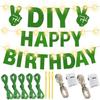 167Pcs DIY Glitter Customizable Banner Kit Custom Banner DIY Happy Birthday Letter Banners Personalized Banners Decor for Christmas St.Patrick's Day Birthday Party Decorations Supplies(Glitter Green) view 2