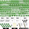 167Pcs DIY Glitter Customizable Banner Kit Custom Banner DIY Happy Birthday Letter Banners Personalized Banners Decor for Christmas St.Patrick's Day Birthday Party Decorations Supplies(Glitter Green) view 3