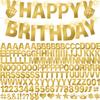 167Pcs DIY Glitter Customizable Banner Kit Custom Banner Happy Birthday Letter Banners Personalized Banners Decor for Christmas Baby Shower Birthday Party Decorations Supplies(Shiny Gold) view 1