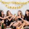 167Pcs DIY Glitter Customizable Banner Kit Custom Banner Happy Birthday Letter Banners Personalized Banners Decor for Christmas Baby Shower Birthday Party Decorations Supplies(Shiny Gold) view 4