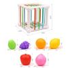 Amagogo Baby Shape Sorter Toy, Sensory Bin with Elastic Rope Fine Motor Skills Kids Educational Toys for Children Age 1 2 Kids Girl Birthday Gifts view 3
