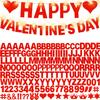 175Pcs DIY Glitter Customizable Banner Kit Happy Birthday Custom Letter Banners Happy Valentine's Day Banners Love Heart Personalized Banner Decor Birthday Party Decorations Supplies(Glitter Red) view 1