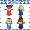 Poen 8 Pcs Hand Puppets Set for Kids Multicultural Hand Puppets Bulk Soft Plush for Toddlers Learning Interaction Suitable for Home Daycare School Classroom Role Play Fantoccini Theater Shows(Smile) view 2