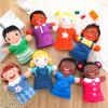 Poen 8 Pcs Hand Puppets Set for Kids Multicultural Hand Puppets Bulk Soft Plush for Toddlers Learning Interaction Suitable for Home Daycare School Classroom Role Play Fantoccini Theater Shows(Smile) view 4