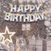175Pcs DIY Glitter Customizable Banner Kit Happy Birthday Letters Banner Winter Wonderland Banners Snowflakes Personalized Banners Decor Baby Shower Birthday Party Decorations Supplies(Shiny Silver) view 2