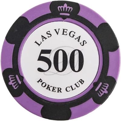 14g Clay Poker Chips, 50PCS Poker Chips Set Card Games, Casino Night, Mathematics Counting Learning, Large Bingo Markers, Casino Baccarat Crown Chips (Size : 50PCS $500)