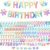 167Pcs DIY Glitter Customizable Banner Kit Custom Banner Happy Birthday DIY Letter Banners Happy New Year Personalized Banners Christmas Baby Shower Birthday Party Decorations Supplies(Shiny Holografic) view 1
