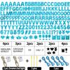 175Pcs DIY Glitter Customizable Banner Kit Happy Birthday Custom Letters Banner Happy New Year Personalized Banners Decor Christmas Baby Shower Birthday Party Decoration Supplies(Shiny Light Blue) view 3